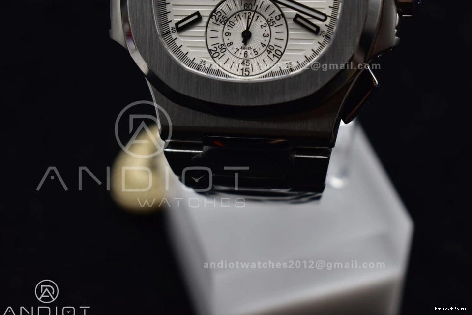 5980 Cozy Wht SS SS Stk A7750 Chrono Mod Date Nautilus PPF 435 1117